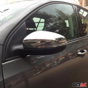 Volkswagen Golf VI Mirror Cover - Omac - S.Steel - Gloss Silver - '10-'13